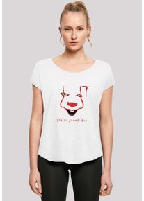 F4NT4STIC Damen T-Shirt "IT Film ES Stephen King Pennywise Float", weiß, casual, Gr. M, Obermaterial: 100% Baumwolle, Shirts, Damen,Premium