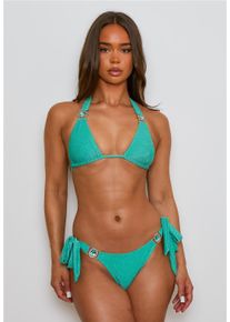 MODA MINX Damen Bikini-Hose "Lumiere Amour", blau, Gr. XL, unifarben, 85% Polyester, 8% Elasthan, 7% Metall, Badehosen, mit seitlicher Bindung und