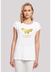 F4NT4STIC Damen T-Shirt "DC Comics Wonder Woman 84 Golden Logo", weiß, casual, Gr. L, Obermaterial: 100% Baumwolle, Shirts, Print