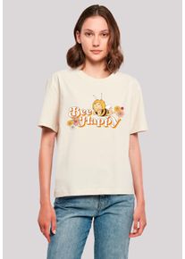 F4NT4STIC Damen T-Shirt "Die Biene Maja Bee Happy Heroes of Childhood", weiß, casual, Gr. XS, Obermaterial: 100% Baumwolle, Shirts, Nostalgie, Retro,