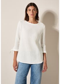 Cecil Damen Klassische Bluse, weiß, casual, Gr. L, unifarben, Web, 100% Baumwolle, Blusen, aus reiner Baumwolle