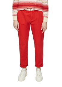s.Oliver Damen Chinohose, rot, casual, Gr. 34, unifarben, Web, Obermaterial: 98% Baumwolle, 2% Elasthan, Hosen, mit Gürtel