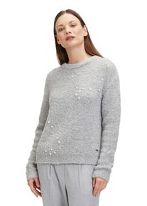 BETTY & CO BETTY & CO Damen Strickpullover "Betty & Co Strickpullover mit Perlen", grau, feminin, Gr. 38, Strick, Obermaterial: 76% Polyacryl, 12% Polyamid, 10%