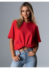 TRIGEMA Damen T-Shirt "TRIGEMA Heavy Oversized T-Shirt", rot, casual, Gr. S, 100% Baumwolle, Shirts