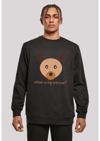 F4NT4STIC Herren Kapuzenpullover "Red Nose Weihnachten", schwarz, casual, Gr. XL, Obermaterial: 50% Baumwolle, 50% Polyester, Pullover, Print