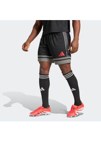Herren Trainingsshorts "SQUA25 SHO M"schwarz, team grau four, pure ruby, sportlich, Gr. S, adidas Performance, Obermaterial: 100% Polyester, Hosen