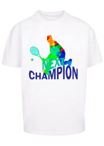 Merchcode Herren T-Shirt "Merchcode Herren Next Champion Oversized Tee", weiß, casual, Gr. XS, bedruckt, 100% Baumwolle, Shirts