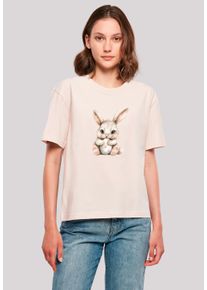F4NT4STIC Damen T-Shirt "Niedlicher Osterhase mit Ei", pink, casual, Gr. XL, Obermaterial: 100% Baumwolle, Shirts, Premium Qualität