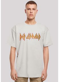 F4NT4STIC Herren T-Shirt "Def Leppard Shatter Logo", grau, casual, Gr. XXXL, Obermaterial: 100% Baumwolle, Shirts, Premium Qualität