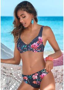 Sunseeker Damen Bügel-Bikini-Top "Modern", blau, Gr. 38, bedruckt, floral, Polyamid, Bikini-Oberteile, in kompakterer Form