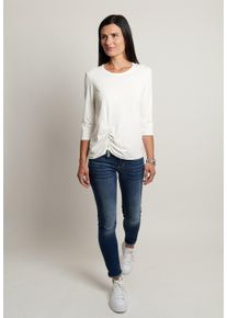 Seidel Moden Damen 3/4-Arm-Shirt, weiß, casual, Gr. 54, unifarben, Jersey, Obermaterial: 95% Viskose, 5% Elasthan, Shirts, MADE IN GERMANY