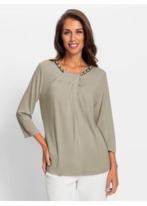 Heine Damen Rundhalsshirt "Shirt", braun, Gr. 44, unifarben, 95% Viskose, 5% Elasthan, Shirts