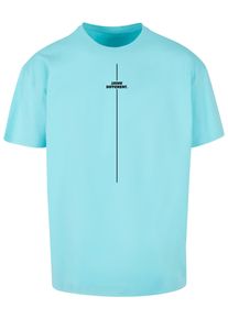 Merchcode Herren T-Shirt "Merchcode Herren Think Different Heavy Oversized Tee", blau, casual, Gr. S, bedruckt, 100% Baumwolle, Shirts