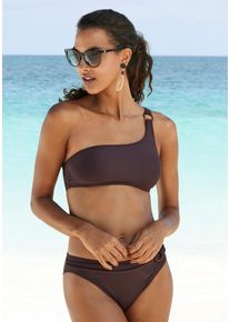 s.Oliver Damen Bikini-Hose "Rome", braun, Gr. 34, unifarben, Microfaser, Polyamid, Badehosen, mit Ziergürtel