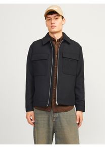 Jack & Jones JACK & JONES Herren Wolljacke "JPRCCRUSSEL WOOL BLEND JACKET SN", schwarz, modisch, Gr. XXL, unifarben, Web, Obermaterial: 55% Polyester, 40% Wolle,