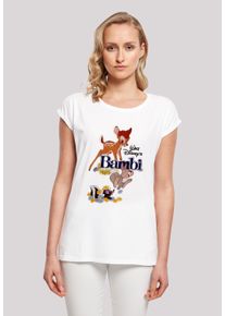 F4NT4STIC Damen T-Shirt "Bambi Poster", weiß, casual, Gr. XXL, Obermaterial: 100% Baumwolle, Shirts, Print