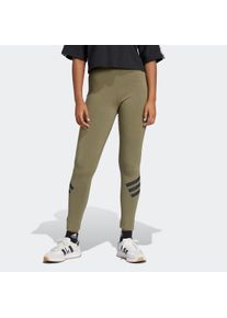 Damen Trainingstights "W FI 3S LEGGING", grün, sportlich, Gr. M, adidas Sportswear, Obermaterial: 90% Baumwolle, 10% Elasthan, Hosen