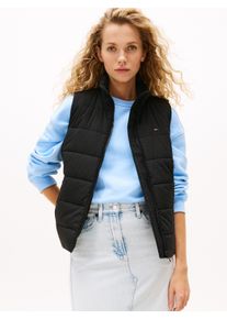 Tommy Jeans Damen Steppweste "TJW LW PADDED VEST", schwarz, casual, Gr. XL, unifarben, Web, Steppware, Obermaterial: 100% Polyester, Westen