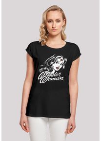 F4NT4STIC Damen T-Shirt "DC Comics Wonder Woman Hint Of Red", schwarz, casual, Gr. XL, Obermaterial: 100% Baumwolle, Shirts, Print
