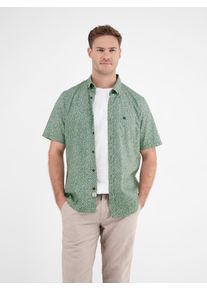 Lerros Herren Kurzarmhemd "Lerros Halbarmhemd mit Minimalmuster", grün, Gr. XL, 100% Baumwolle, Hemden