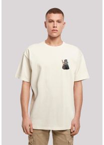 F4NT4STIC Herren T-Shirt "Wizard Cat OVERSIZE TEE", beige, casual, Gr. XL, Obermaterial: 100% Baumwolle, Shirts, Print