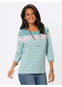 Casual Looks Damen 3/4-Arm-Shirt "Shirt", grün, Gr. 38, gemustert, mehrfarbig, 54% Baumwolle, 46% Modal, Shirts