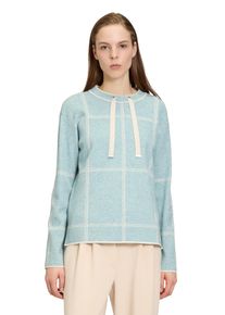 Betty Barclay Damen Strickpullover "Betty Barclay Strickpullover kariert", blau, casual, Gr. 42, Strick, Obermaterial: 50% Viskose, 27% Polyester,