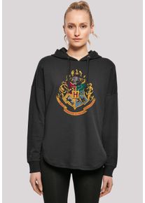 F4NT4STIC Damen Kapuzenpullover "Harry Potter Hogwarts Crest Gold", schwarz, casual, Gr. M, Obermaterial: 100% Baumwolle, Pullover, Print