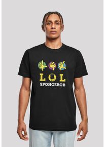 F4NT4STIC Herren T-Shirt "Spongebob Schwammkopf LOL", schwarz, casual, Gr. XXL, Obermaterial: 100% Baumwolle, Shirts, Herren,Premium