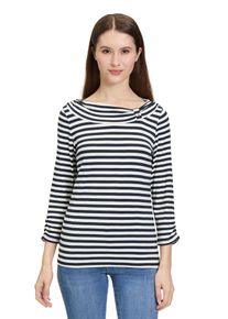 Betty Barclay Damen 3/4-Arm-Shirt "Betty Barclay Ringelshirt mit Streifen", blau, feminin, Gr. 40, Jersey, Obermaterial: 95% Viskose, 5% Elasthan.,