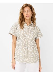 Brax Damen Kurzarmbluse "Style VIV", beige, Gr. 36, 42% Polyester, 42% Viskose, 16% Polyamid, Blusen