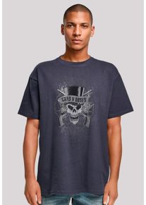 F4NT4STIC Herren T-Shirt "Guns 'N' Roses Skull and Pistols", blau, casual, Gr. L, Obermaterial: 100% Baumwolle, Shirts, Premium Qualität