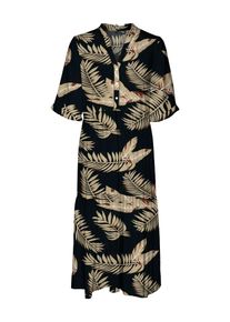 Véro Moda VERO MODA Damen Sommerkleid "VMEASY JOY 2/4 FRL CALF DRESS WVN GA"schwarz aop:fioni, modisch, Gr. M, bedruckt, Web, Obermaterial: 100% Viskose,