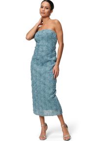 Zero Damen Abendkleid "Zero Abendkleid mit 3D Blumen", blau, festlich, Gr. 40, unifarben, Stoff, Obermaterial: 100% Polyester. Ärmelfutter: ohne