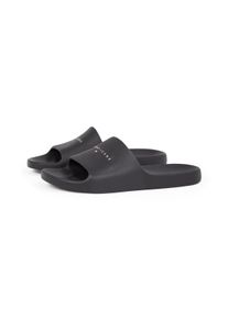 Tommy Jeans Herren Pantolette "TJM BASIC SANDAL", Gr. 45, schwarz, Synthetik, casual, Schuhe, Schlupfschuh, Sommerschuh, Bequemschuh mit