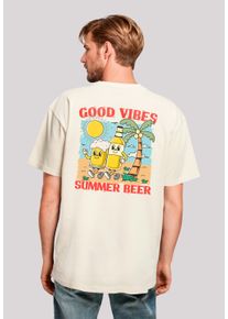 F4NT4STIC Herren T-Shirt "Summer Time Vintage Beer Cartoon", beige, casual, Gr. XL, Obermaterial: 100% Baumwolle, Shirts, Premium Qualität