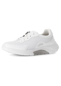 Damen Keilsneaker, Gabor Rollingsoft, Gr. 37, weiß, Textil, Lederimitat, unifarben, sportlich, Schuhe, Freizeitschuh, Halbschuh, Schnürschuh mit