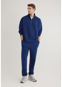 Mavi Herren Troyer "HALF ZIP SWEATSHIRT", blau, casual, Gr. L, bedruckt, Jersey, 80% Baumwolle, 20% Polyester, Pullover, Zip Up Sweatshirt