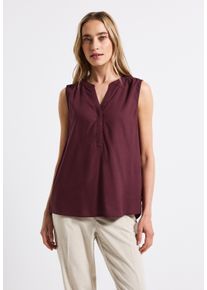 Street One Damen Blusentop, rot, casual, Gr. 40, unifarben, Stoff, 100% Viskose, Blusen, im lockeren Schnitt
