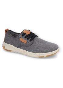 Herren Sneaker, Dockers by Gerli, Gr. 44, grau, Lederimitat, Textil, meliert, casual, Schuhe, Freizeitschuh, Schnürschuh im Jeans-Look