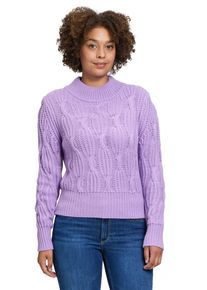 BETTY & CO BETTY & CO Damen Strickpullover "Betty & Co Grobstrick-Pullover mit Stehkragen", lila, modisch, Gr. 36, Strick, Obermaterial: 85% Polyacryl, 15%