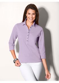 Casual Looks Damen Poloshirt "Poloshirt", lila, Gr. 38, unifarben, 50% Baumwolle, 50% Modal, Shirts