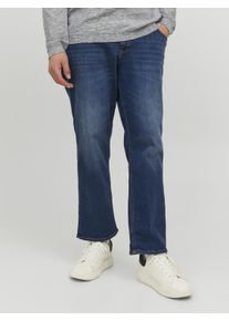 Jack & Jones PlusSize Herren Tapered-fit-Jeans "MIKE ORIGINAL", blau, modisch, Gr. 44, JACK & JONES PLUSSIZE, Abriebeffekte, Obermaterial: 85% Baumwolle, 13% Polyester, 2%