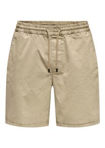 Only & Sons ONLY & SONS Herren Shorts "ONSTEL WASHED 0244 SHORTS", grau, modisch, Gr. L, unifarben, Web, Obermaterial: 98% Baumwolle, 2% Elasthan, Hosen