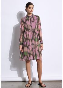 Damen Midikleidintense rose, casual, Gr. 42, STREET ONE STUDIO, gemustert, Stoff, 100% Polyester, Kleider, knielang