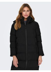 Only Damen Steppmantel "ONLPAULA PREMIUM PUFFER LONG OTW", schwarz, modisch, Gr. L, unifarben, Web, Steppware, Obermaterial: 100% Polyester, Mäntel