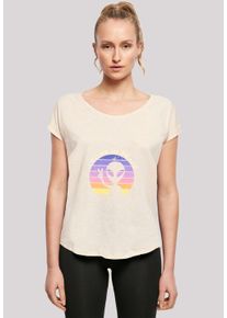 F4NT4STIC Damen T-Shirt "Alien Peace Sunset", weiß, casual, Gr. XXL, Obermaterial: 100% Baumwolle, Shirts, Premium Qualität