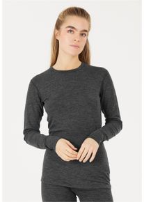 WHISTLER Damen Funktionsshirt "Cerro", schwarz, Gr. 42, meliert, 85% Wolle, 15% Lyocell, Shirts, mit atmungsaktiver Eigenschaft