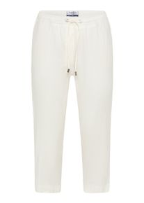 Damen Culotte "Style PHILIPPA CAPRI", weiß, Gr. 25, RAPHAELA BY Brax, 61% Leinen, 18% Viskose, 18% Baumwolle, 3% Elasthan, Hosen