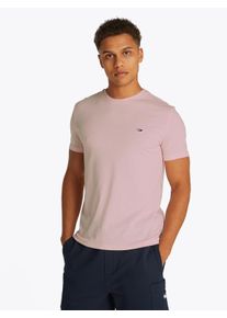 Tommy Jeans Herren T-Shirt "TJM XSLIM JASPE HTR TEE EXT"precious pink htr, Basic, Gr. XXL, meliert, Single Jersey, Obermaterial: 60% Baumwolle, 40%
